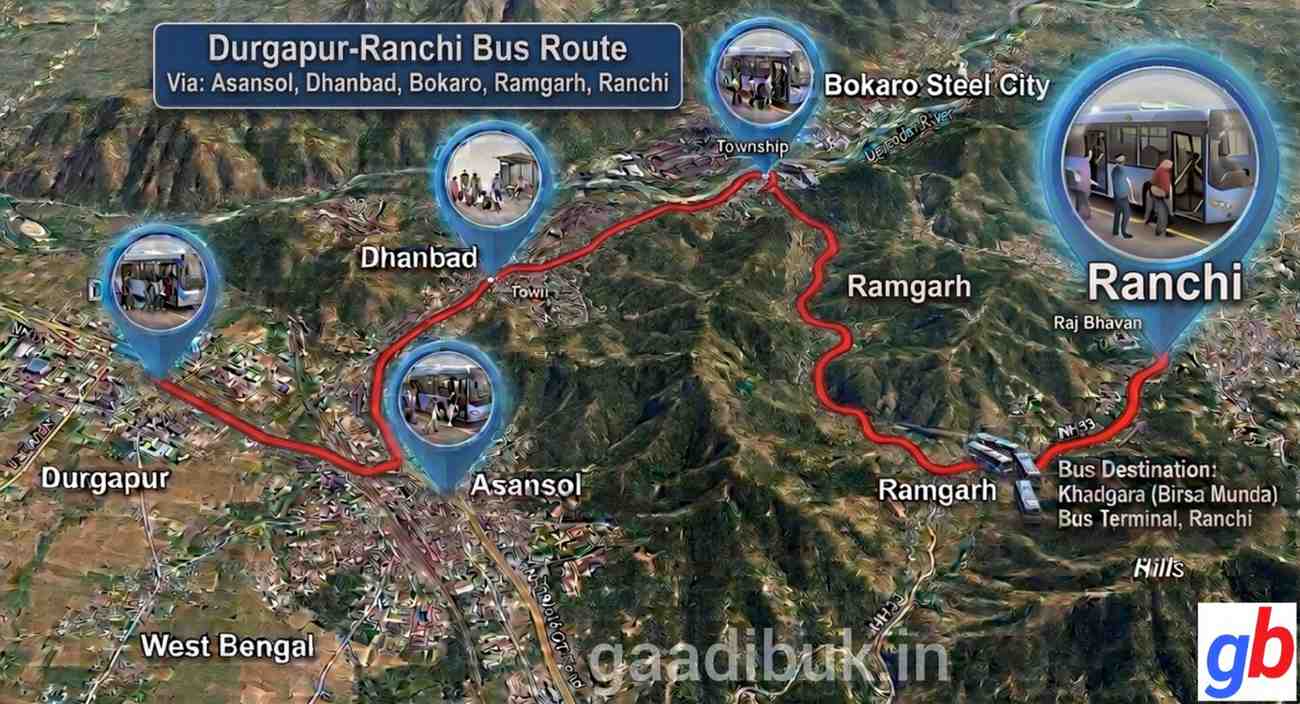 Durgapur To Ranchi Bus
