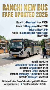 Ranchi New Bus Fare Updated June 2026